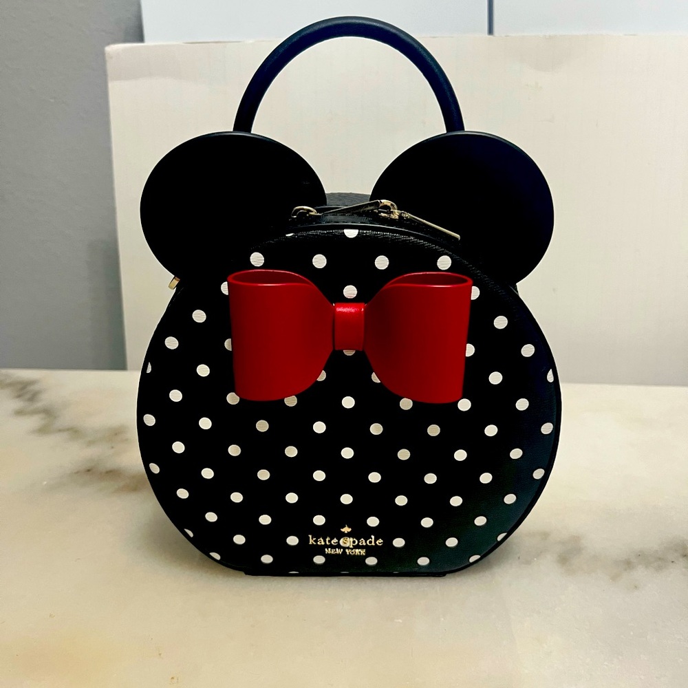 Kate Spade Black and Red Polka Dot Mini Bag
